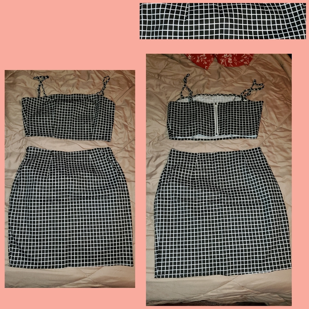 crop top and skirt set